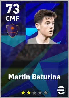 Martin Baturina eFootball 2026 player card — 73 OVR CMF