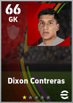 Dixon Contreras eFootball 2026 player card — 66 OVR GK