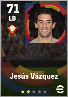 Jesus Vazquez eFootball 2026 player card — 71 OVR LB