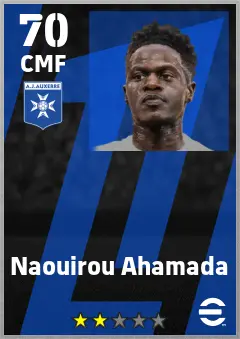 Naouirou Ahamada eFootball 2026 player card — 70 OVR CMF