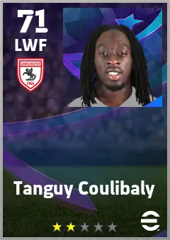 Tanguy Coulibaly eFootball 2026 player card — 71 OVR LWF