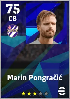 Marin Pongracic eFootball 2026 player card — 75 OVR CB