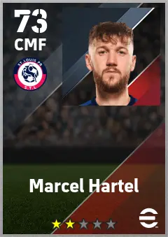 Marcel Hartel eFootball 2026 player card — 73 OVR CMF