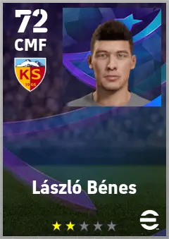 Laszlo Benes eFootball 2026 player card — 72 OVR CMF