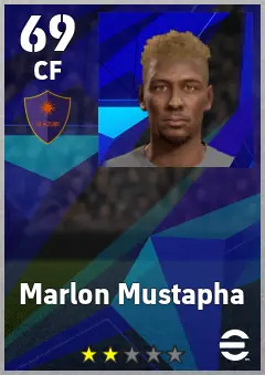 Marlon Mustapha eFootball 2026 player card, 69 OVR CF