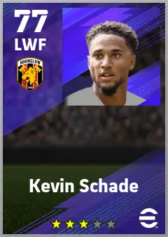 Kevin Schade eFootball 2026 player card — 77 OVR LWF