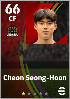Cheon Seong-Hoon eFootball 2026 player card — 66 OVR CF