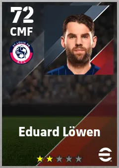 Eduard Lowen eFootball 2026 player card — 72 OVR CMF