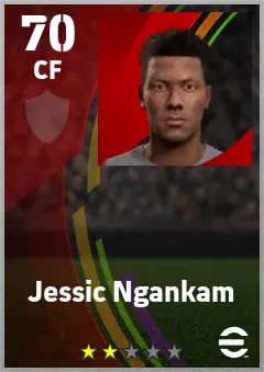 Jessic Ngankam eFootball 2026 player card — 70 OVR CF