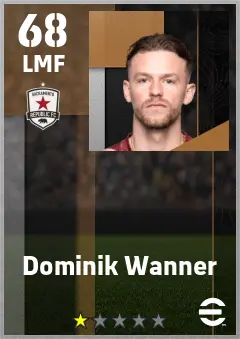 Dominik Wanner eFootball 2026 player card — 68 OVR LMF