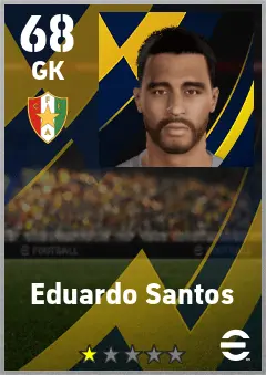 Eduardo Santos eFootball 2026 player card — 68 OVR GK