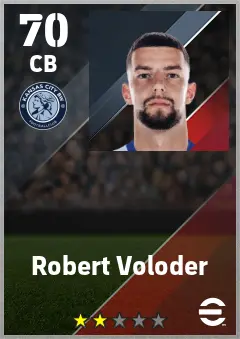 Robert Voloder eFootball 2026 player card — 70 OVR CB