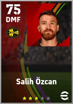 Salih Ozcan eFootball 2026 player card — 75 OVR DMF
