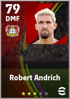Robert Andrich eFootball 2026 player card — 79 OVR DMF
