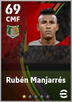 Ruben Manjarres eFootball 2026 player card — 69 OVR CMF