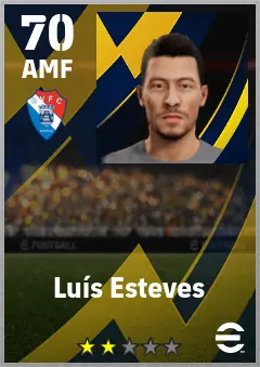 Luis Esteves eFootball 2026 player card — 70 OVR AMF