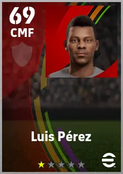 Luis Perez eFootball 2026 player card — 69 OVR CMF