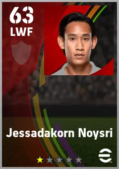 Jessadakorn Noysri eFootball 2026 player card — 63 OVR LWF