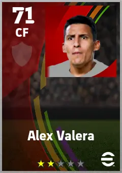 Alex Valera eFootball 2026 player card — 71 OVR CF