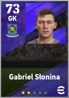 Gabriel Slonina eFootball 2026 player card — 73 OVR GK