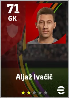 Aljaz Ivacic eFootball 2026 player card — 71 OVR GK