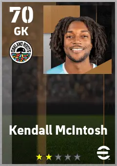 Kendall McIntosh eFootball 2026 player card — 70 OVR GK
