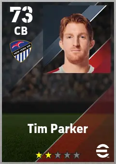 Tim Parker eFootball 2026 player card — 73 OVR CB
