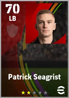 Patrick Seagrist eFootball 2026 player card — 70 OVR LB