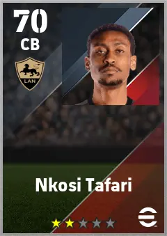 Nkosi Tafari eFootball 2026 player card — 70 OVR CB