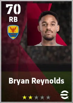 Bryan Reynolds eFootball 2026 player card — 70 OVR RB