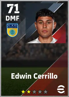 Edwin Cerrillo eFootball 2026 player card — 71 OVR DMF