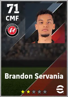 Brandon Servania eFootball 2026 player card — 71 OVR CMF