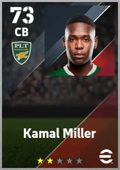 Kamal Miller eFootball 2026 player card — 73 OVR CB
