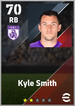 Kyle Smith eFootball 2026 player card — 70 OVR RB