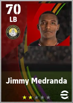 Jimmy Medranda eFootball 2026 player card — 70 OVR LB