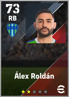 Alex Roldan eFootball 2026 player card — 73 OVR RB