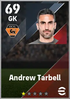 Andrew Tarbell eFootball 2026 player card — 69 OVR GK