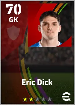 Eric Dick eFootball 2026 player card — 70 OVR GK