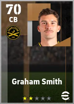 Graham Smith eFootball 2026 player card — 70 OVR CB