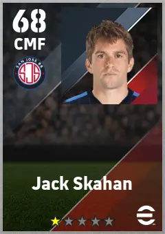 Jack Skahan eFootball 2026 player card — 68 OVR CMF