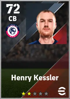 Henry Kessler eFootball 2026 player card — 72 OVR CB