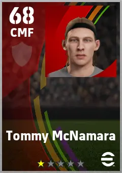 Tommy McNamara eFootball 2026 player card — 68 OVR CMF