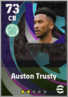 Auston Trusty eFootball 2026 player card — 73 OVR CB