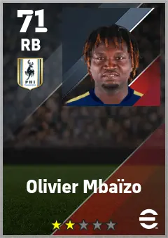 Olivier Mbaizo eFootball 2026 player card — 71 OVR RB