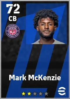Mark McKenzie eFootball 2026 player card — 72 OVR CB