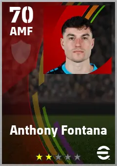 Anthony Fontana eFootball 2026 player card — 70 OVR AMF