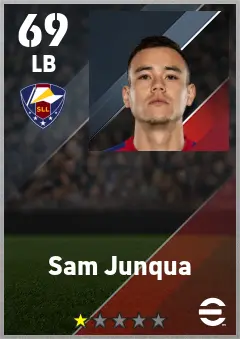 Sam Junqua eFootball 2026 player card — 69 OVR LB
