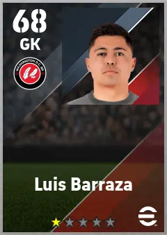 Luis Barraza eFootball 2026 player card — 70 OVR GK