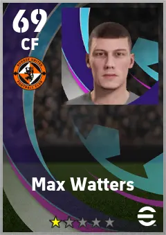 Max Watters eFootball 2026 player card — 69 OVR CF