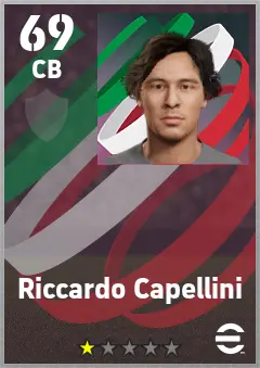 Riccardo Capellini eFootball 2026 player card — 69 OVR CB